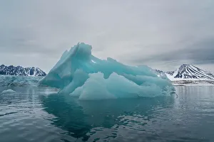 Spitsbergen Glacier Prints: Lillyhookbreen glacier, Spitsbergen, Svalbard Islands, Arctic, Norway, Europe