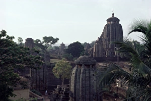 Famous Hindu Temples In India Prints: Lingaraj Temple