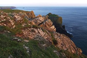 Cornish Sea Cliffs Prints: Lion Rock and Lizard Point, The Lizard, Cornwall, England, United Kingdom, Europe