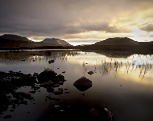 Tranquil Scottish Landscapes Prints: Loch Ba at sunset