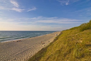 Baltic States Scenery Prints: Long sandy beach at the Curonian split, Lithuania, Baltic States, Europe