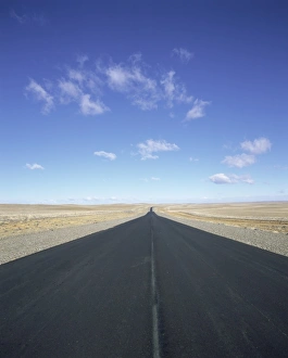 Long straight road in Patagonia, Patagonia, Argentina, South America Long straight road in Patagonia, Patagonia, Argentina, South America