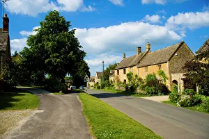 The Cotswolds Village Print: Longborough, Gloucestershire