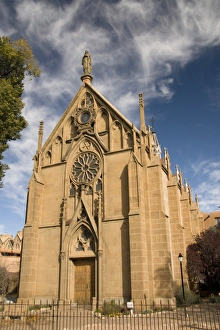 North America Tourist Spot Prints: The Loretto Chapel, completed in 1878, Santa Fe, New Mexico, United States of America