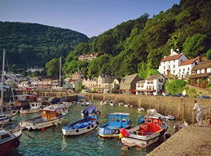 Lynmouth Print, Devon Coastline Scene