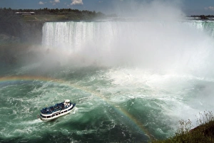 Maid of the Mist boat ride, at the base of Niagara Falls, Canadian side, Ontario, Canada Maid of the Mist boat ride, at the base of Niagara Falls, Canadian side, Ontario, Canada