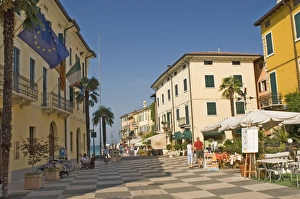 European Lakeside Villages Prints: The main square towards the harbour
