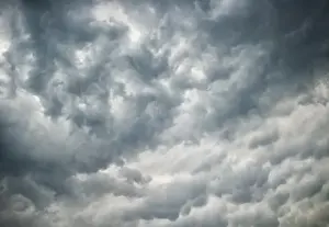 Mammatus Clouds Prints: Mammatus or mammatocumulus clouds form on the underside of thunderstorms
