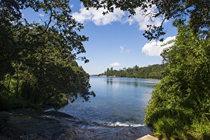 Mandala falls flowing in the artificial lake on the Mulunguzi Dam, Zomba Plateau Mandala falls flowing in the artificial lake on the Mulunguzi Dam, Zomba Plateau