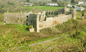 Castle Architecture In Europe Prints: Manorbier castle