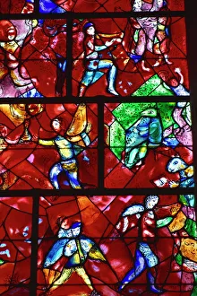 Prints of Marc Chagall stained glass window, Cathedral, Chichester, West Sussex, England, United Kingdom, Europe Sussex Prints: Chagall Stained Glass Print, Chichester Cathedral
