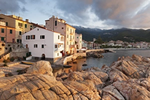 Marciana Marina at sunset, Island of Elba, Livorno Province, Tuscany, Italy, Europe Marciana Marina at sunset, Island of Elba, Livorno Province, Tuscany, Italy, Europe