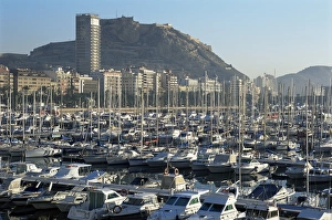 Mediterranean Travel Destination Prints: Marina and view to Castillo