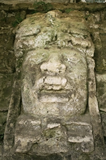 Central America Archaeology Prints: Mask 4m high