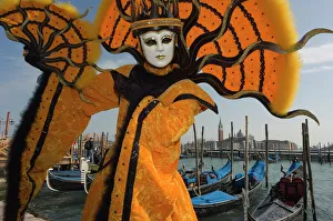 Masked faces and costumes at the Venice Carnival Masked faces and costumes at the Venice Carnival