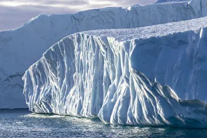 Massive icebergs calved from the Jakobshavn Isbrae glacier, UNESCO World Heritage Site Massive icebergs calved from the Jakobshavn Isbrae glacier, UNESCO World Heritage Site