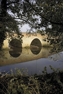 Prints of Medieval bridge over the River Arrow, Alcester, Warwickshire, Midlands, England, United Kingdom, Europe Alcester Prints: Medieval Bridge Print, Alcester River Arrow Scene