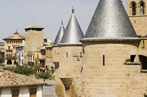 Spain Prints: Medieval Old Town Print of Olite, Navarra, Spain