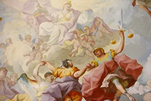 Melk Abbey Library fresco of Justice by Paul Troger dating from 1732, Melk Abbey, Melk Melk Abbey Library fresco of Justice by Paul Troger dating from 1732, Melk Abbey, Melk