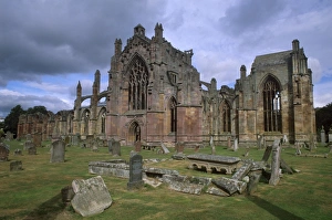 Scotland Prints: Melrose Abbey Print, Scotland