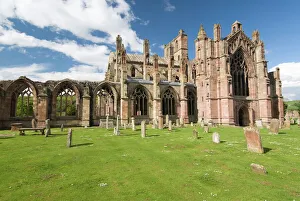 Scotland Prints: Melrose Abbey Print