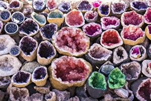 Minerals for sale to tourists as souvenirs on side of road in Tiz n Tichka Pass oer Atlas Minerals for sale to tourists as souvenirs on side of road in Tiz n Tichka Pass oer Atlas