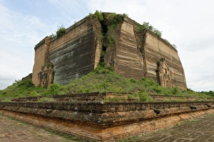 Burma Architecture Prints: The Mingun temple, along the Irrawaddy river