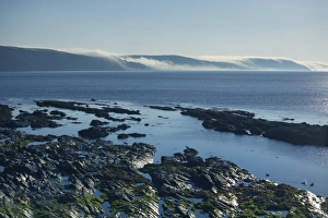 Cornwall Landscape Photography Prints: Mist rolling from the hills at dawn, Looe, Cornwall, England, United Kingdom, Europe