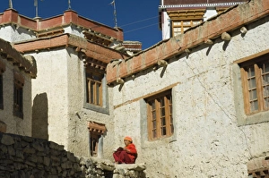 Lamayuru Monastery Prints: Monk at Lamayuru gompa (monastery)