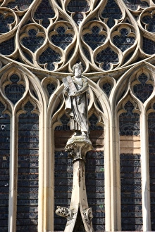 Old Testament Biblical Figures Prints: Moses, Last Judgment window, St. Stephens Cathedral, Sens, Yonne, Burgundy