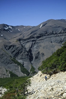 Mountains of the Torres del Paine range in Torres del Paine National Park, Patagonia Mountains of the Torres del Paine range in Torres del Paine National Park, Patagonia
