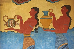 Minoan Art Prints: Mural paintings, Corridor of the Procession