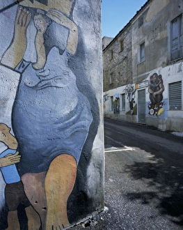 Prints of Murals, Orgosolo, island of Sardinia, Italy, Europe Related Prints: Orgosolo Murals Print, Sardinia Italy