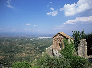 European Travel Spots Prints: Mystrassi, Peloponnese