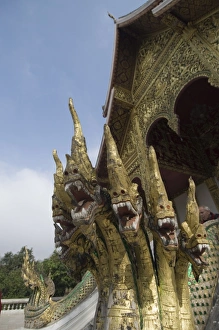 Nagas at entrance to Royal Palace complex, Luang Prabang, Laos, Indochina Nagas at entrance to Royal Palace complex, Luang Prabang, Laos, Indochina