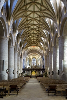 Nave of Tewkesbury Abbey (Abbey Church of St. Mary the Virgin), Tewkesbury, Gloucestershire, England, United Kingdom Nave of Tewkesbury Abbey (Abbey Church of St. Mary the Virgin), Tewkesbury, Gloucestershire, England, United Kingdom
