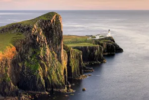 Neist Point and Lighthouse bathed in evening light, Isle of Skye, Highland Neist Point and Lighthouse bathed in evening light, Isle of Skye, Highland