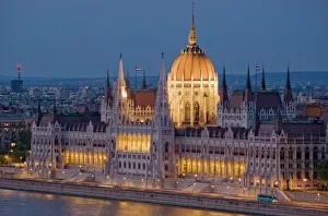 The neo-gothic Hungarian Parliament building, designed by Imre Steindl The neo-gothic Hungarian Parliament building, designed by Imre Steindl