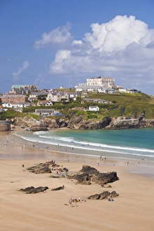 Images Dated 14th August 2011: Newquay Beach Summer Print, Cornwall, UK
