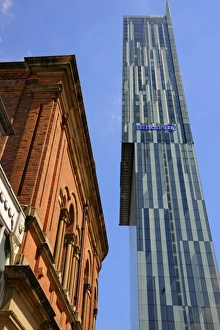 Manchester Print - Beetham Tower and Historic Building