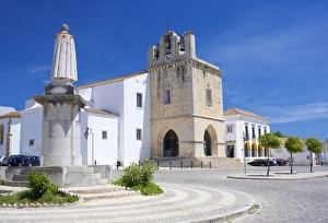 Christianity In Portugal Prints: Old centre main square and Cathedral