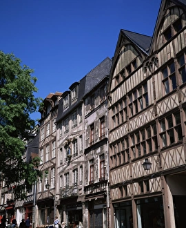 Old half-timbered buildings, Rouen, Seine Maritime, Haute Normandie (Normandy) Old half-timbered buildings, Rouen, Seine Maritime, Haute Normandie (Normandy)