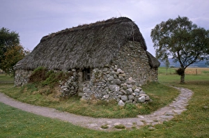 Thatched Cottages UK Prints: Old Leanach Cottage