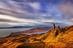 The Old Man of Storr at dawn sunrise, Trotternish Peninsula, Isle of Skye, Inner Hebrides, Highlands and Islands The Old Man of Storr at dawn sunrise, Trotternish Peninsula, Isle of Skye, Inner Hebrides, Highlands and Islands