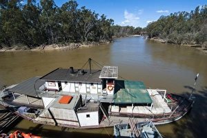 Murray River Australia Prints: Old steamer in Echuca on the Murray River, Victoria, Australia, Pacific