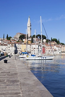 Rovinj Croatia Prints: Old town and the cathedral of St. Euphemia, Rovinj, Istria, Croatia, Adriatic, Europe