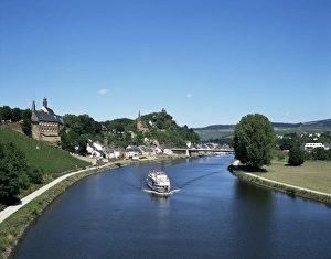 Old Town In Germany Prints: Old town and River Saar