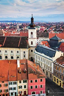 Old town of Sibiu, Transylvania, Romania, Europe Old town of Sibiu, Transylvania, Romania, Europe