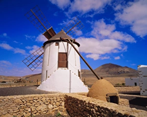 Old Windmill Print with Stone Oven, Fuerteventura
