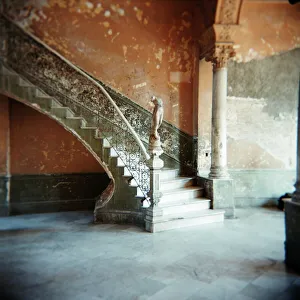 Ornate marble staircase in apartment building, Havana, Cuba, West Indies, Central America Ornate marble staircase in apartment building, Havana, Cuba, West Indies, Central America